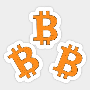 Orange Bitcoin Sticker